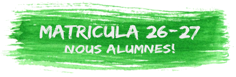 Banner MATRICULA 26 27 Alumnes Nous